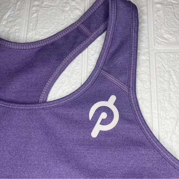 Peloton Sports Bra Womens Medium Purple Racerback Activewear Casual Spin - Picture 2 of 6